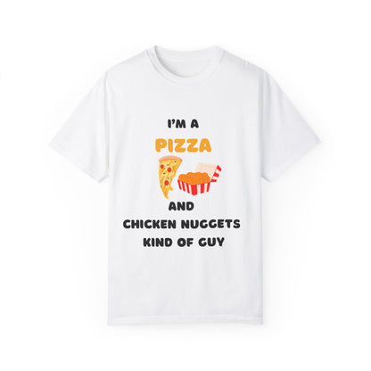 Funny Pizza and Chicken Nuggets T-Shirt for Food Lovers