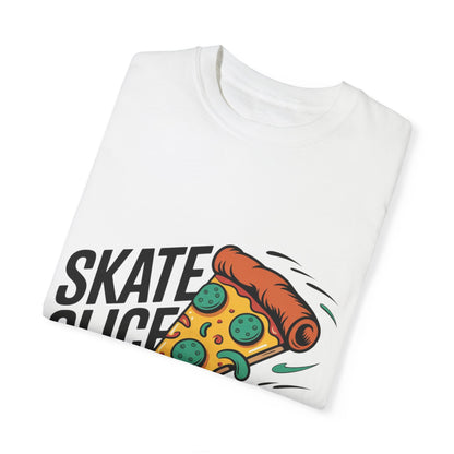 Skate Slice Unisex T-Shirt – Fun, Casual Graphic Tee for Pizza Lovers and Skaters