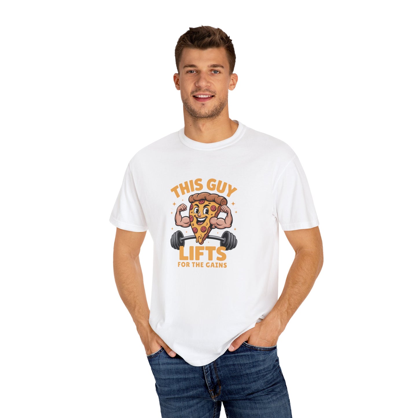 This Guy Lifts for the Gains – Strong Slice T-Shirt